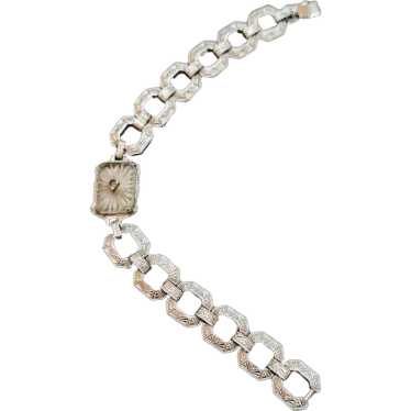 Antique Art Deco Camphor Glass Bracelet (A4438)