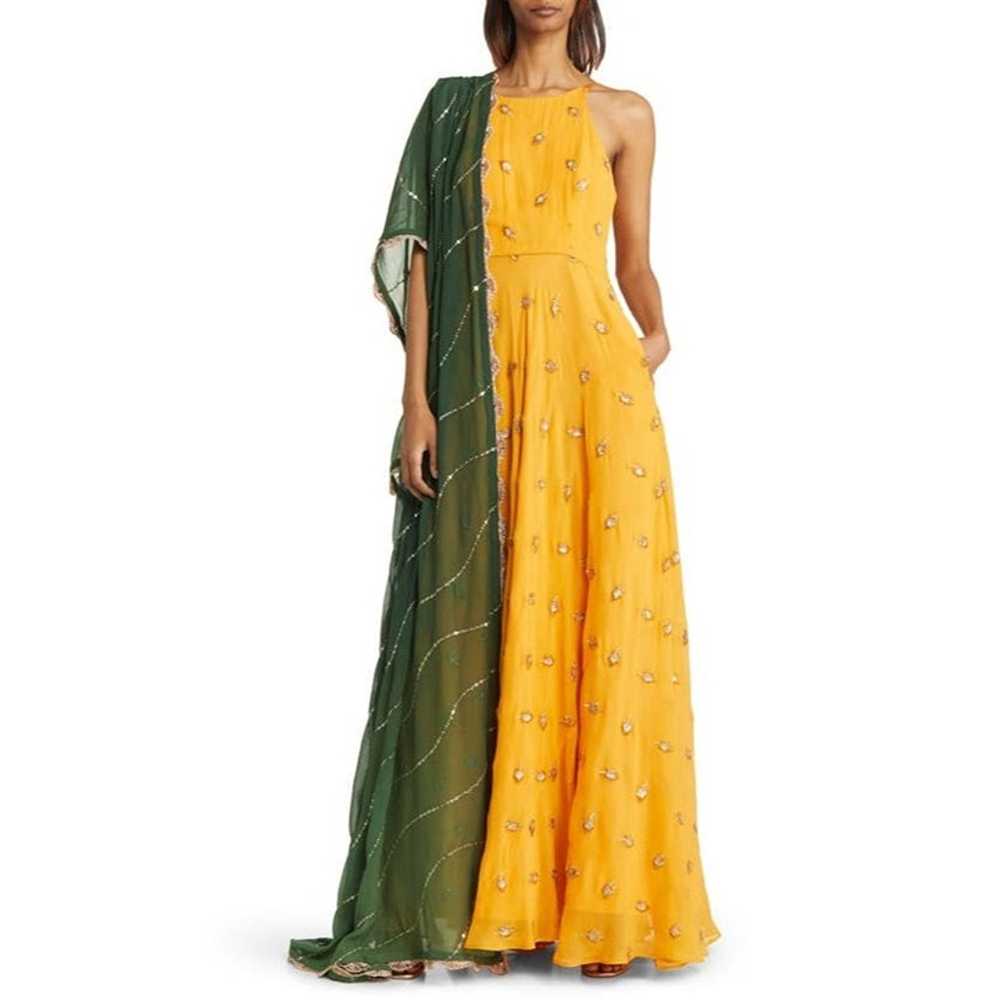 NEW SANI Nila Anarkali yellow maxi dress size M - image 1