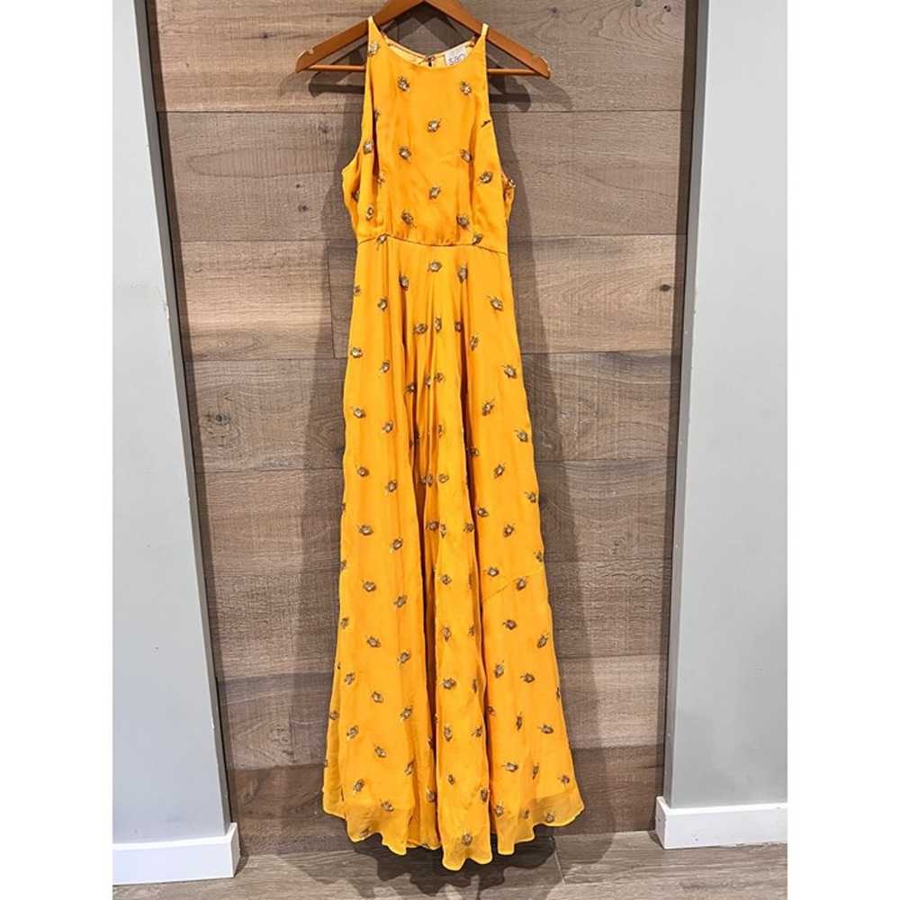 NEW SANI Nila Anarkali yellow maxi dress size M - image 4