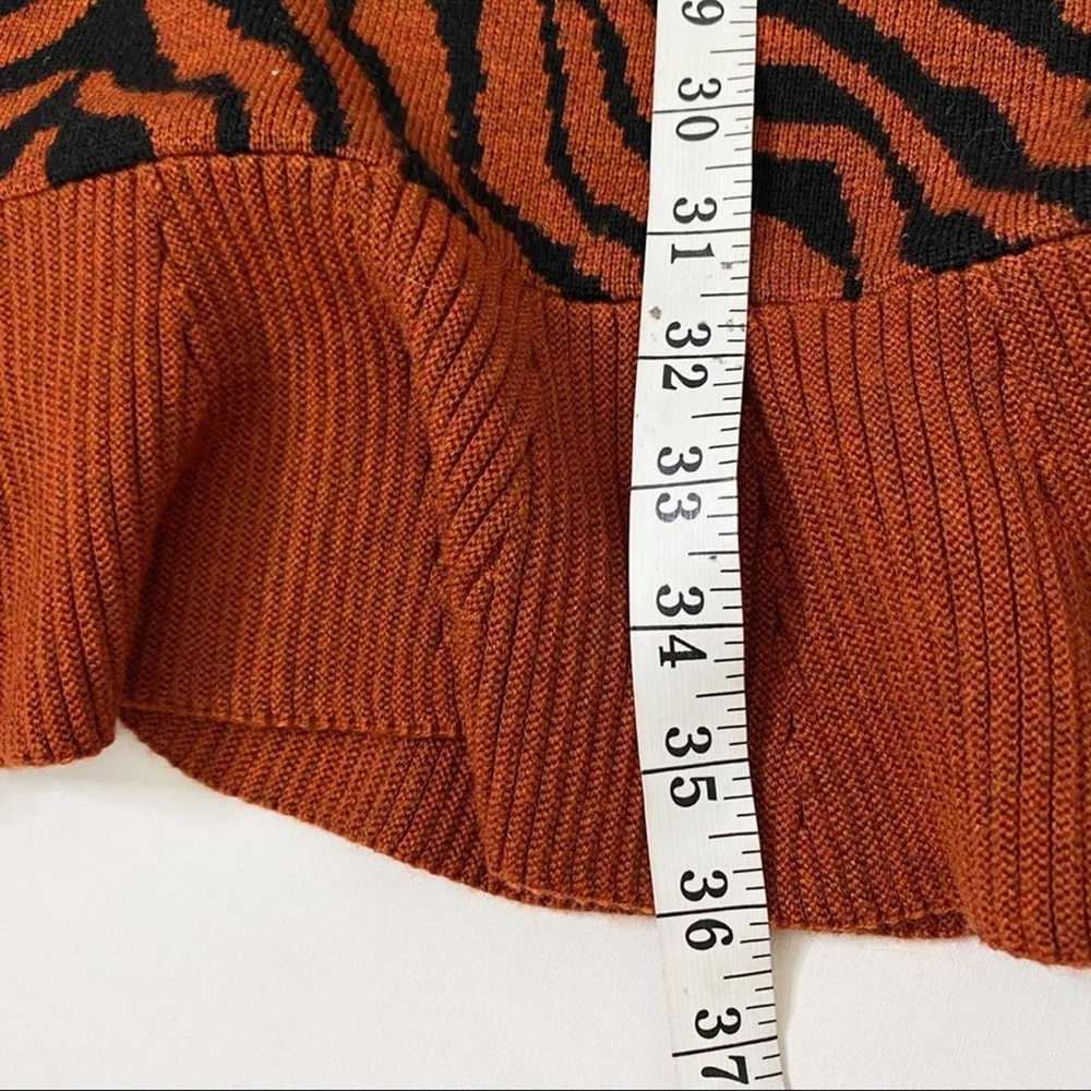 Ulla Johnson Joni Zebra Print Merino Wool Knit Mi… - image 6