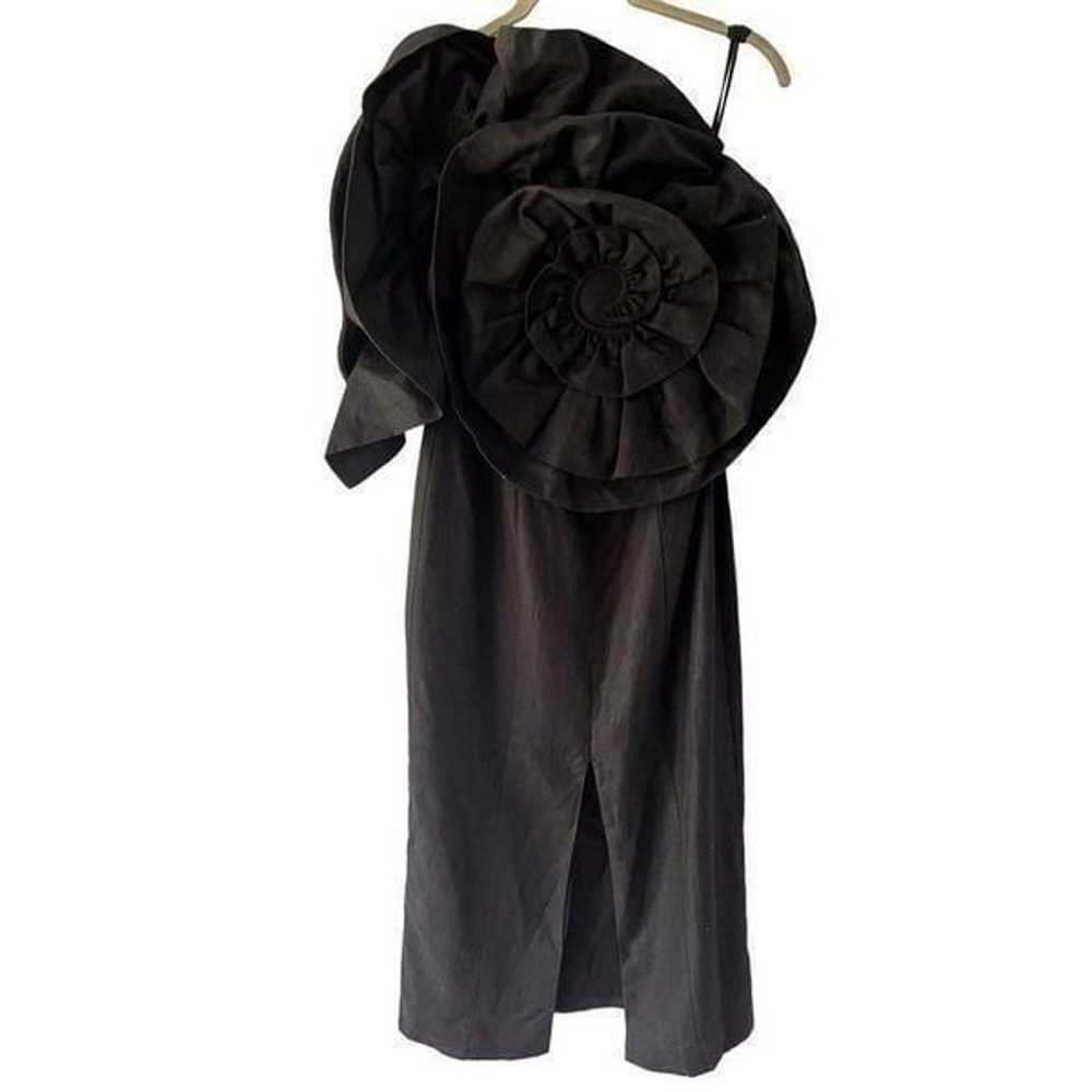 Mara Hoffman Valeria Dress Black One Shoulder Ros… - image 10