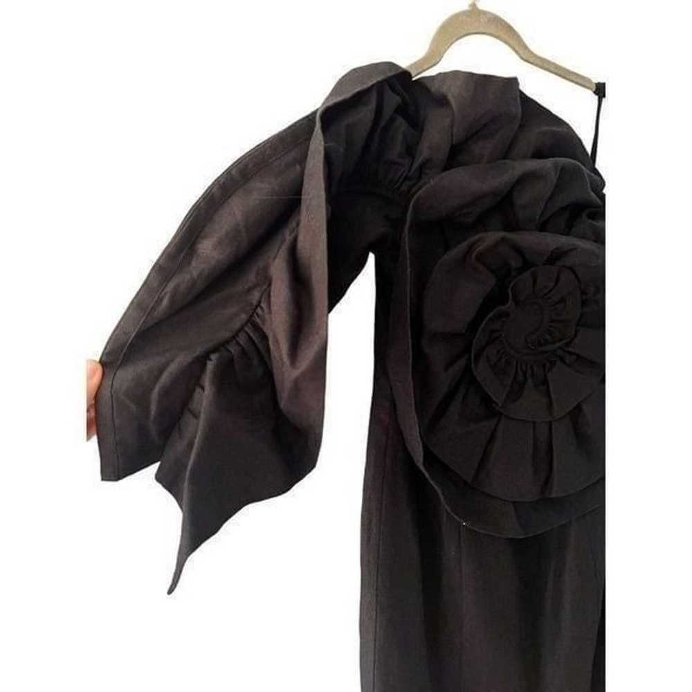 Mara Hoffman Valeria Dress Black One Shoulder Ros… - image 12