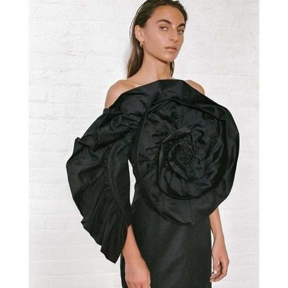 Mara Hoffman Valeria Dress Black One Shoulder Ros… - image 4