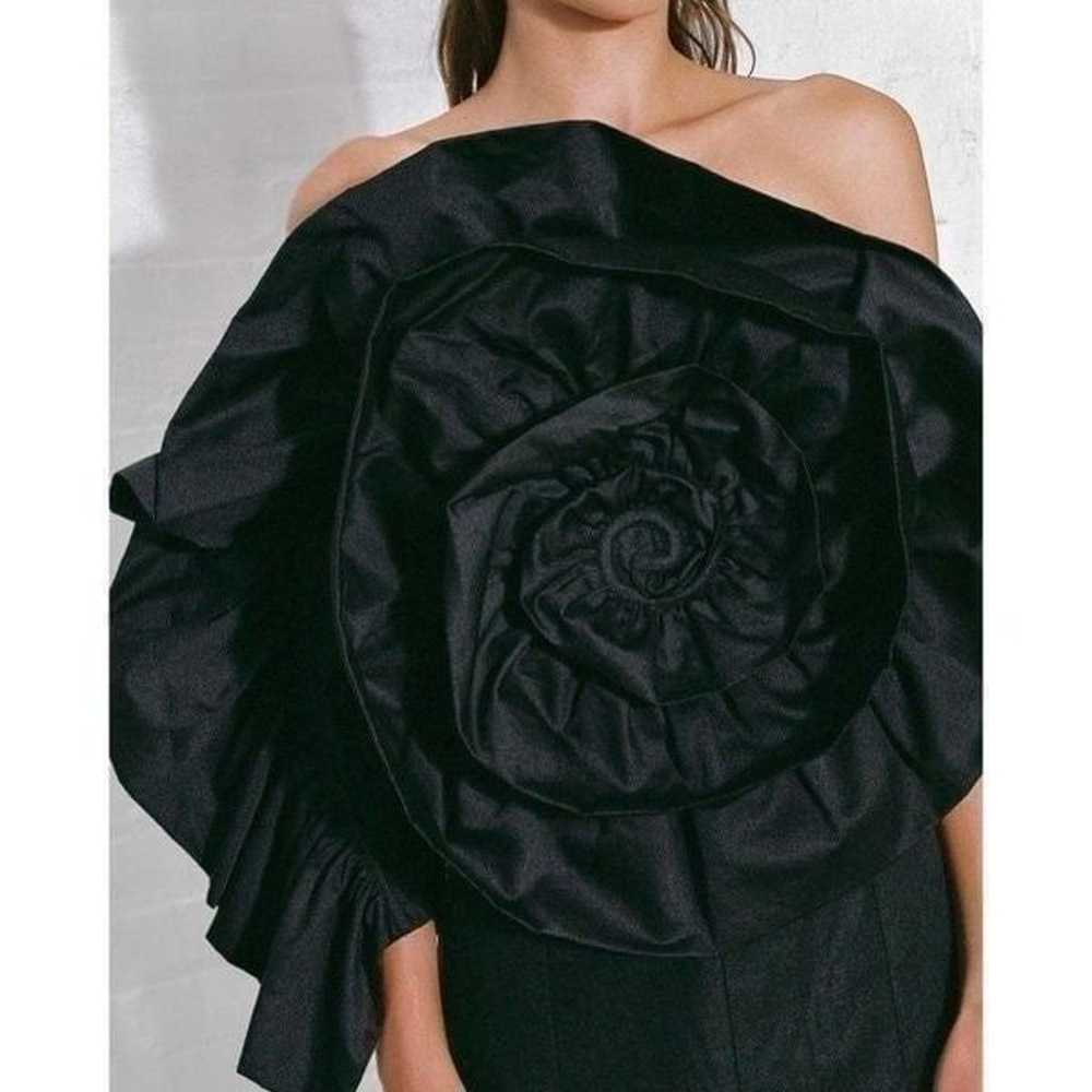 Mara Hoffman Valeria Dress Black One Shoulder Ros… - image 5