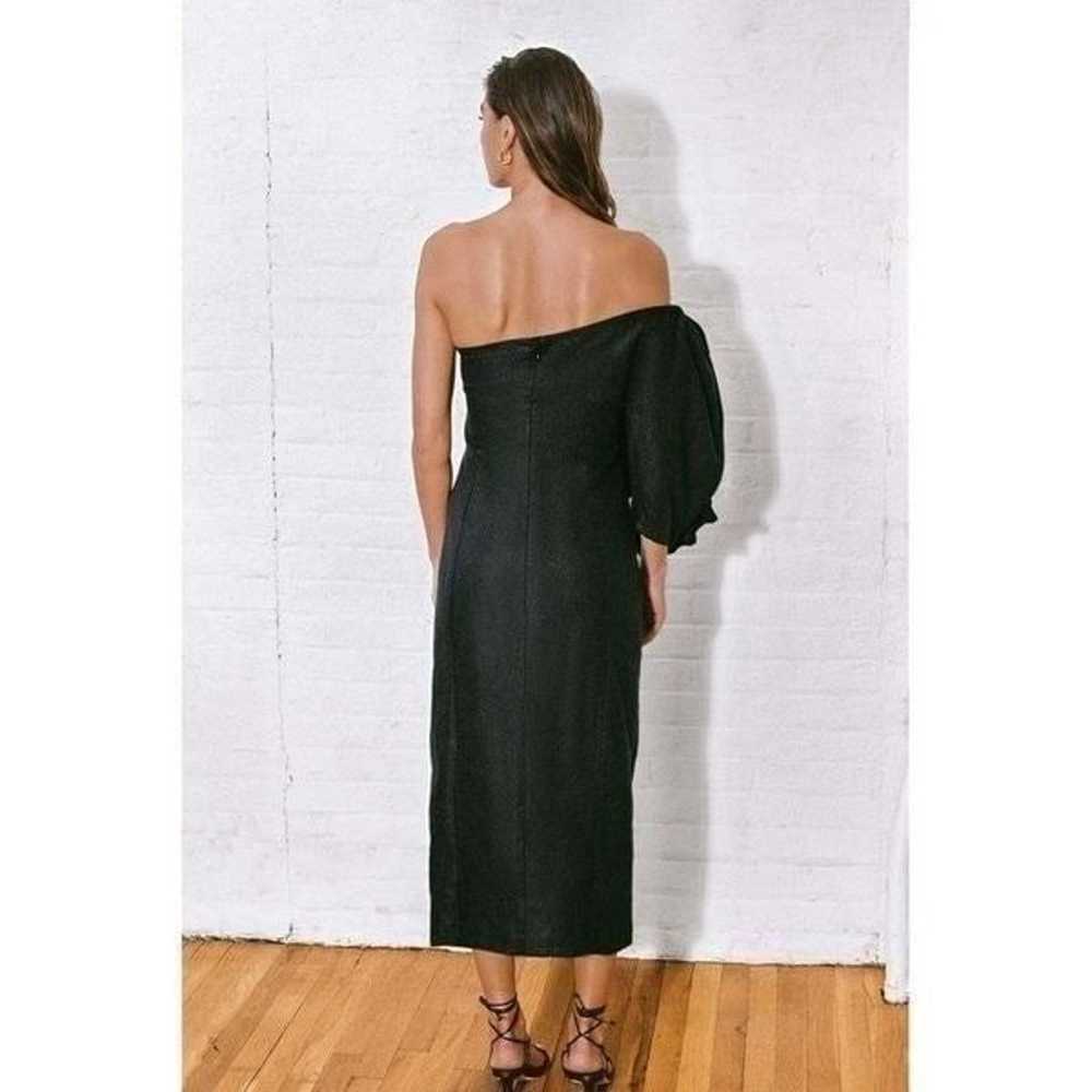 Mara Hoffman Valeria Dress Black One Shoulder Ros… - image 9