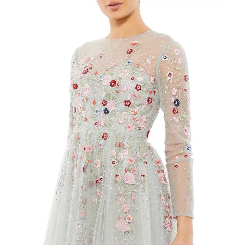 Mac Duggal 11241 Floral Embroidered Long Sleeve A… - image 3