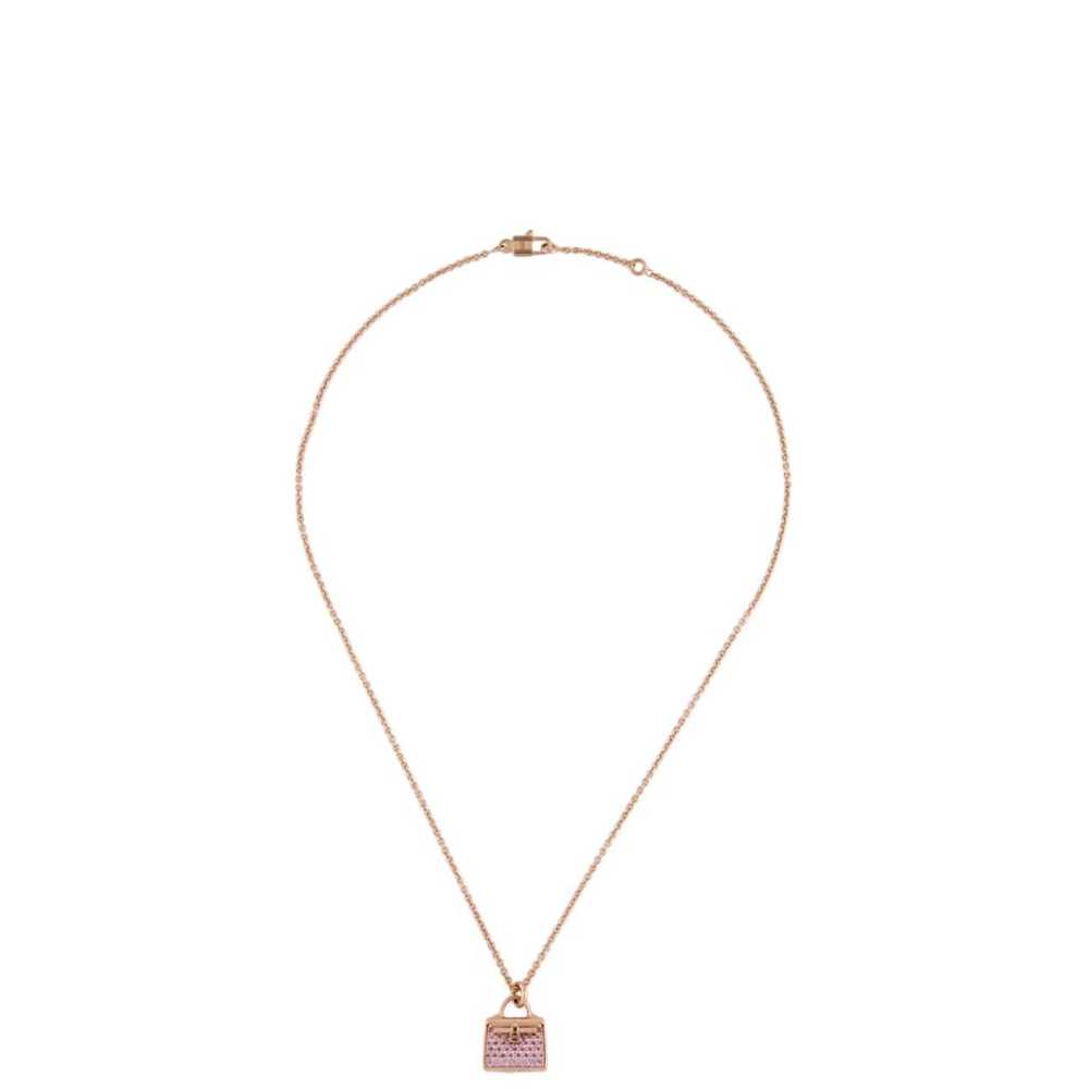 Hermès Amulette pink gold necklace - image 3