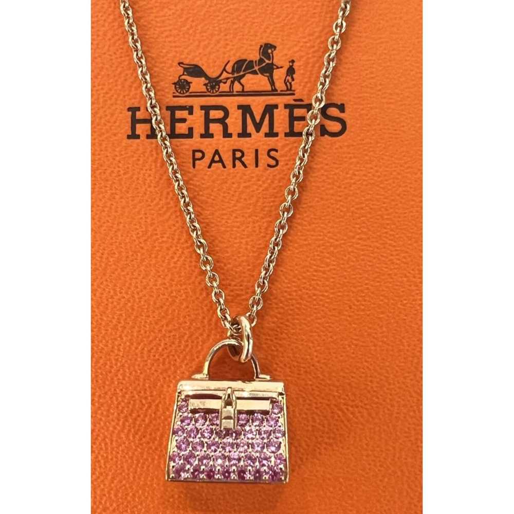 Hermès Amulette pink gold necklace - image 4