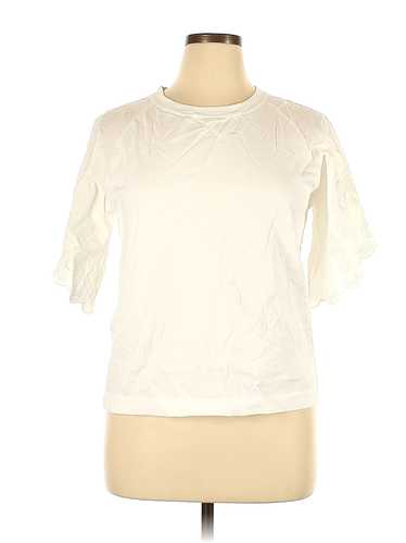 Sandro Women Ivory Short Sleeve Blouse XL