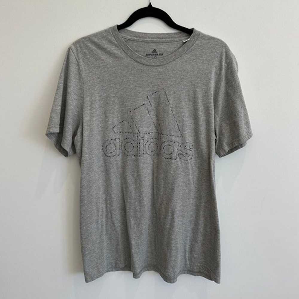 Adidas Mens L Grey Amplifier Tee Logo Graphic T-S… - image 2