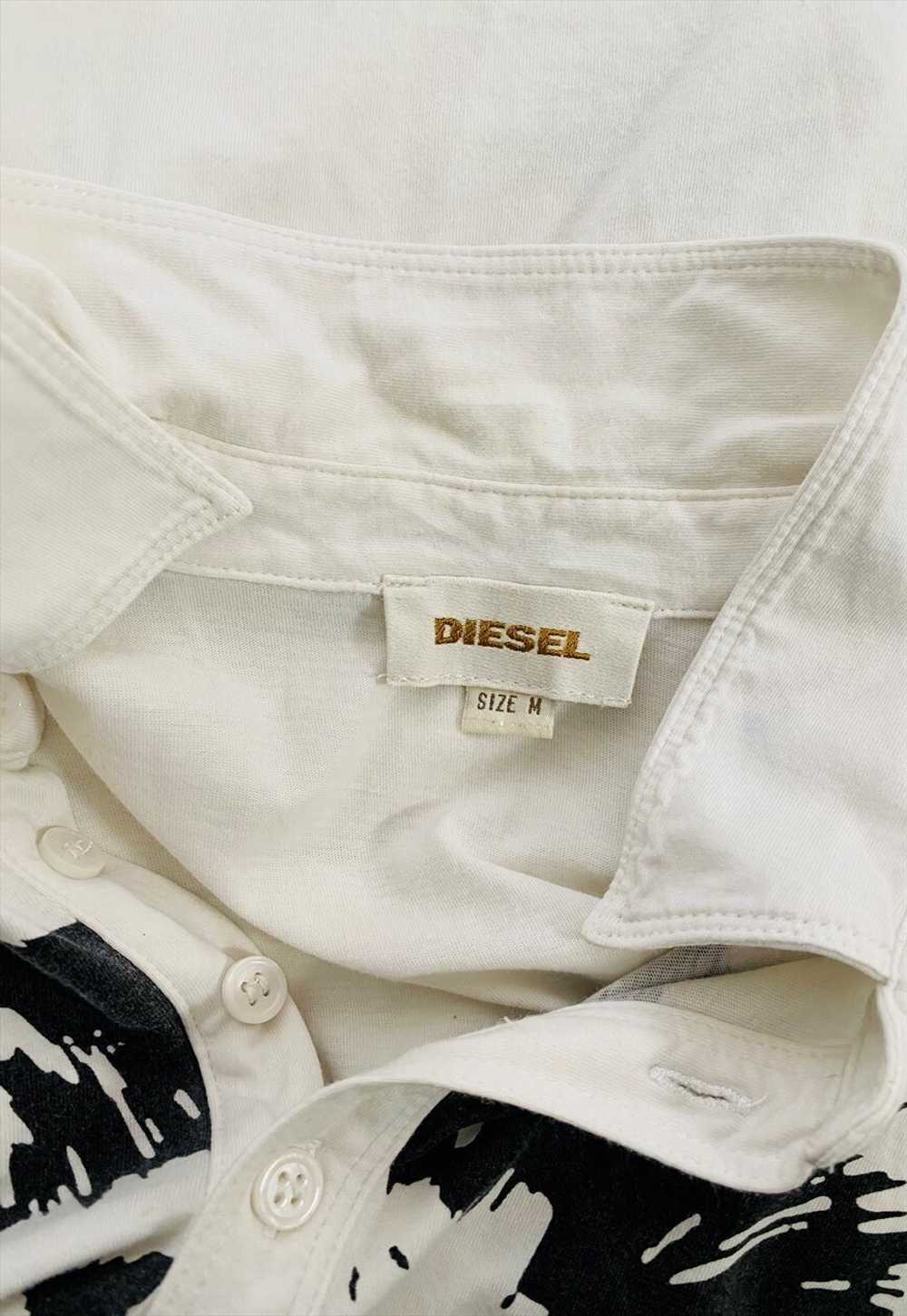 Vintage Size M Diesel Polo Shirt In White - image 3