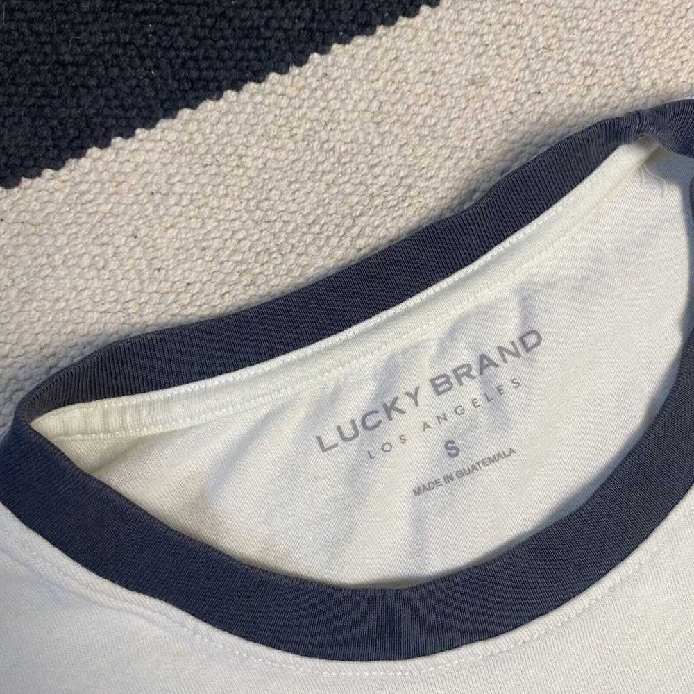 Lucky Brand Originals White Graphic Ringer T-Shir… - image 3