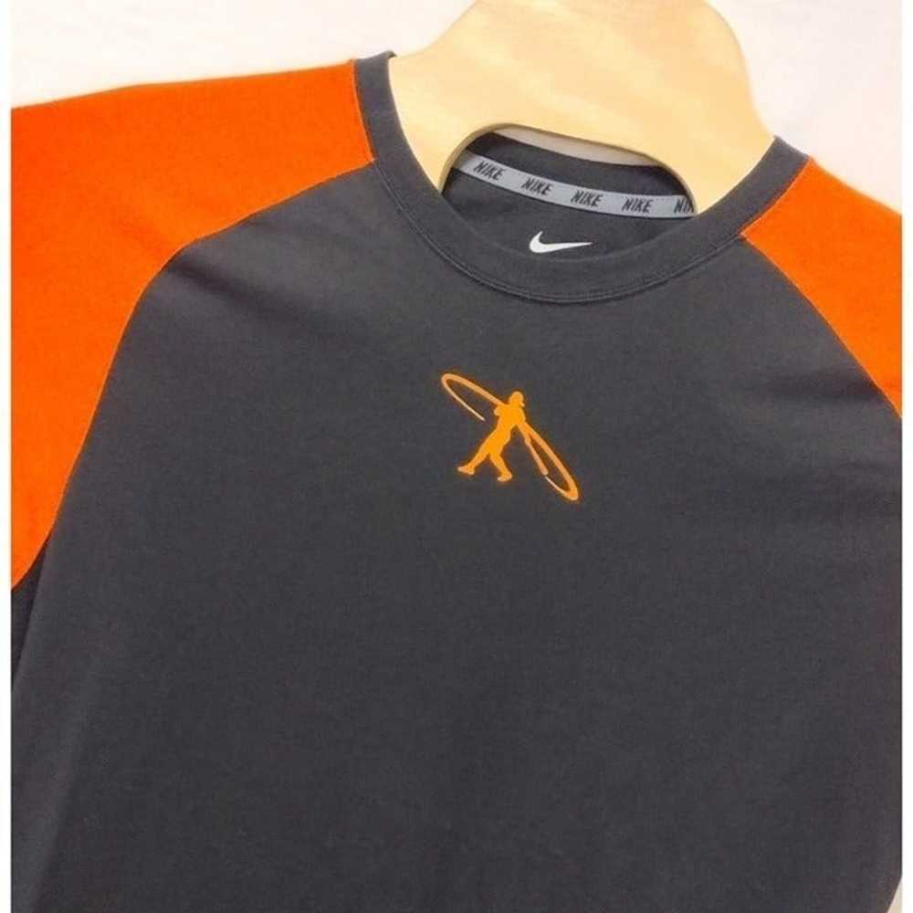 Nike Dri-Fit Men's Baseball Black-Orange Elbow Sl… - image 1