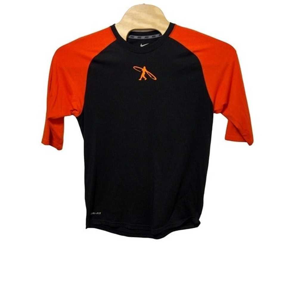 Nike Dri-Fit Men's Baseball Black-Orange Elbow Sl… - image 2