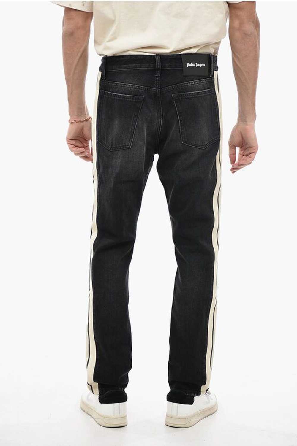 Palm Angels og1mm0524 Contrasting Jeans in Black - image 2