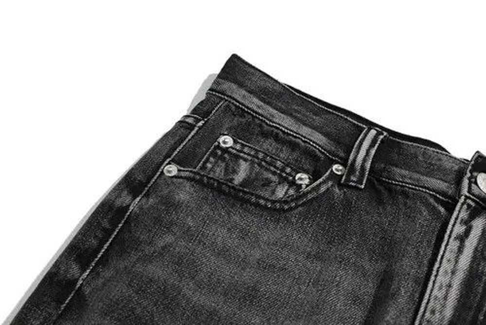 Jean × Streetwear × Vintage Black Washed Damage B… - image 4