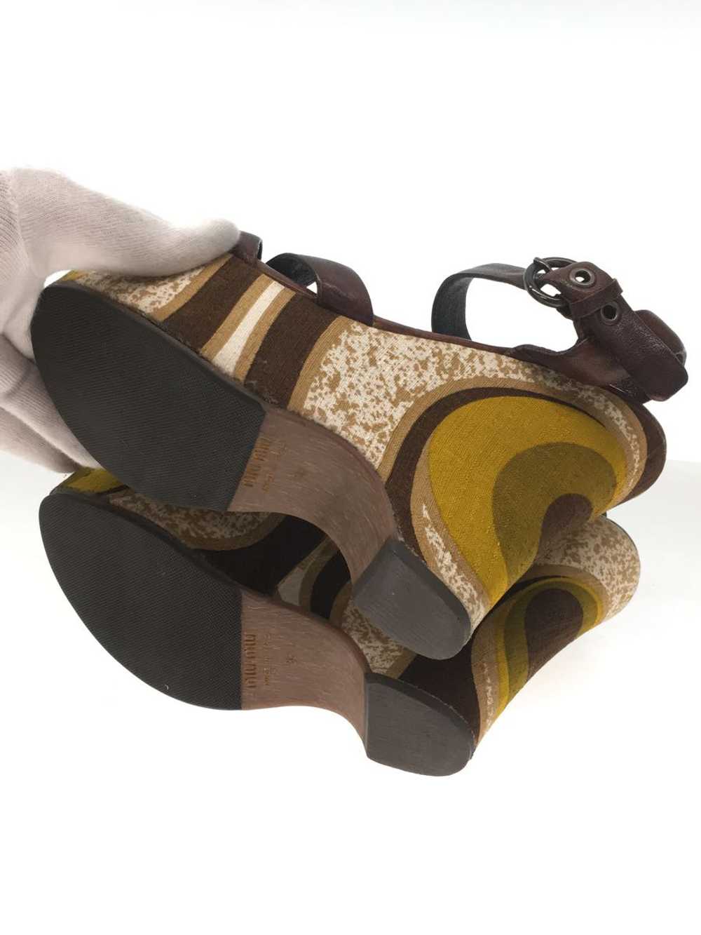 Miu Miu Wedgwood/Sandals/36/Brw/ Shoes BbZ58 - image 3
