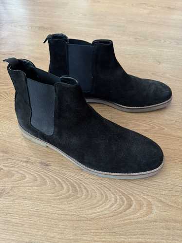 Zara Black Suede Chelsea Boots