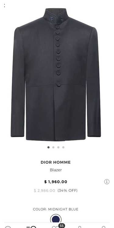 Dior Dior officer tuxedo suit 54/44. $4000