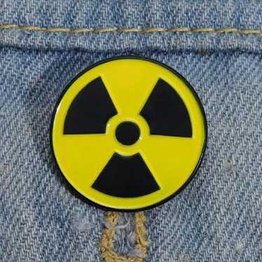 Jewelry × Streetwear Radioactive Symbol Pin - image 1