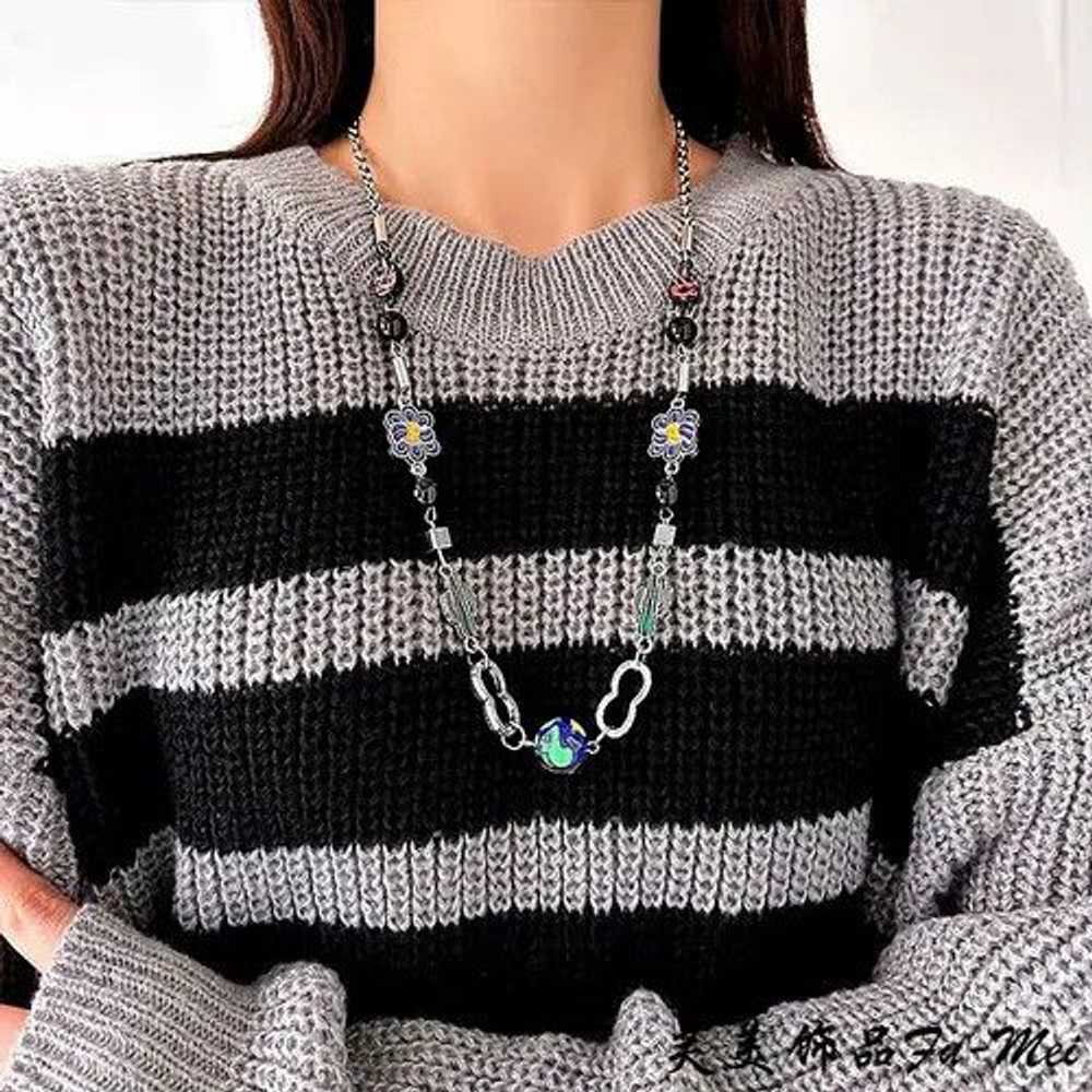 Chain × Jewelry × Streetwear Charm Necklace Cactu… - image 2