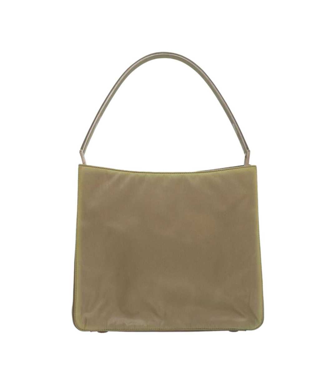 Prada Stylish Khaki Nylon Shoulder Bag - image 3