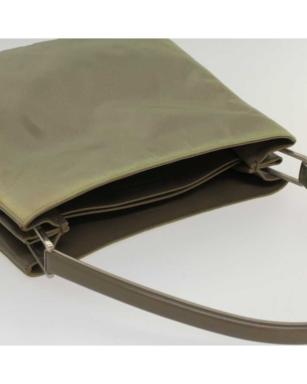 Prada Stylish Khaki Nylon Shoulder Bag - image 6