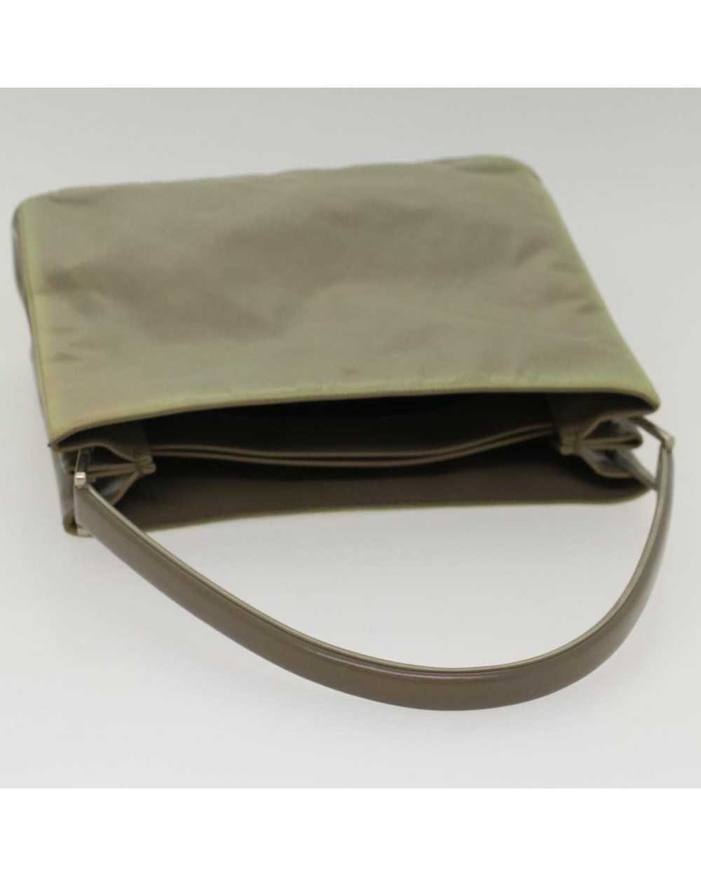Prada Stylish Khaki Nylon Shoulder Bag - image 7