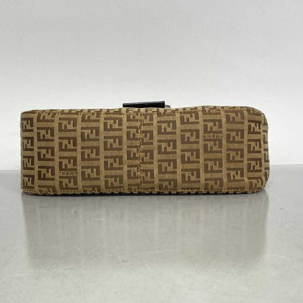 Fendi FENDI Zucchino Nylon Canvas Handbag Brown W… - image 3