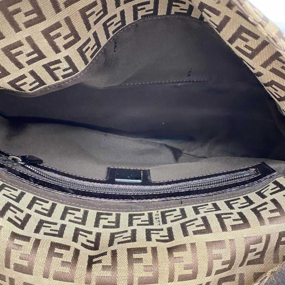 Fendi FENDI Zucchino Nylon Canvas Handbag Brown W… - image 4