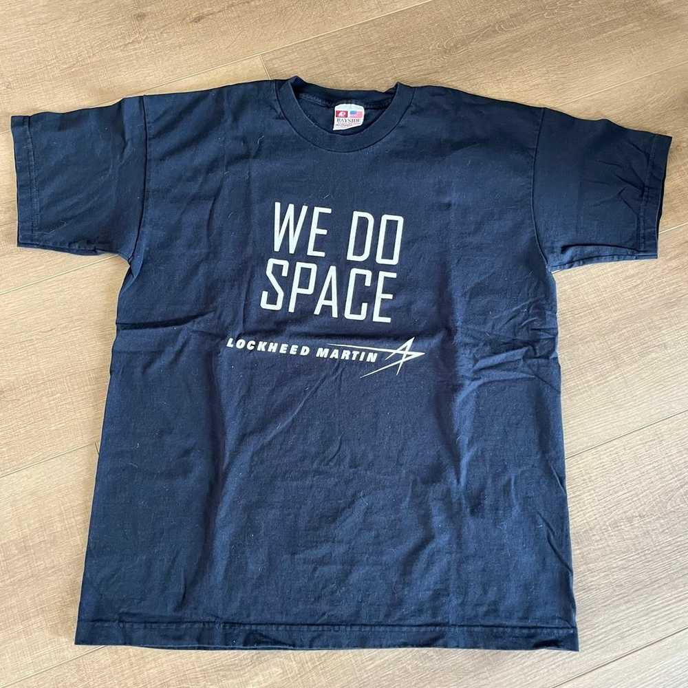 Vintage Lockheed Martin We Do Space T Shirt XL Bl… - image 1