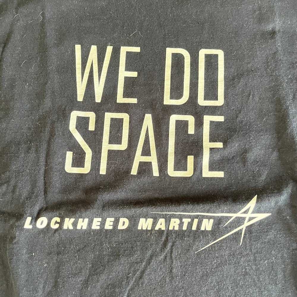 Vintage Lockheed Martin We Do Space T Shirt XL Bl… - image 2