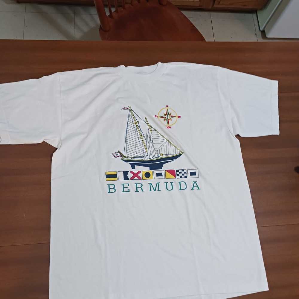 Bermuda Tuesday Shirt White XL Cotton Unisex - image 4