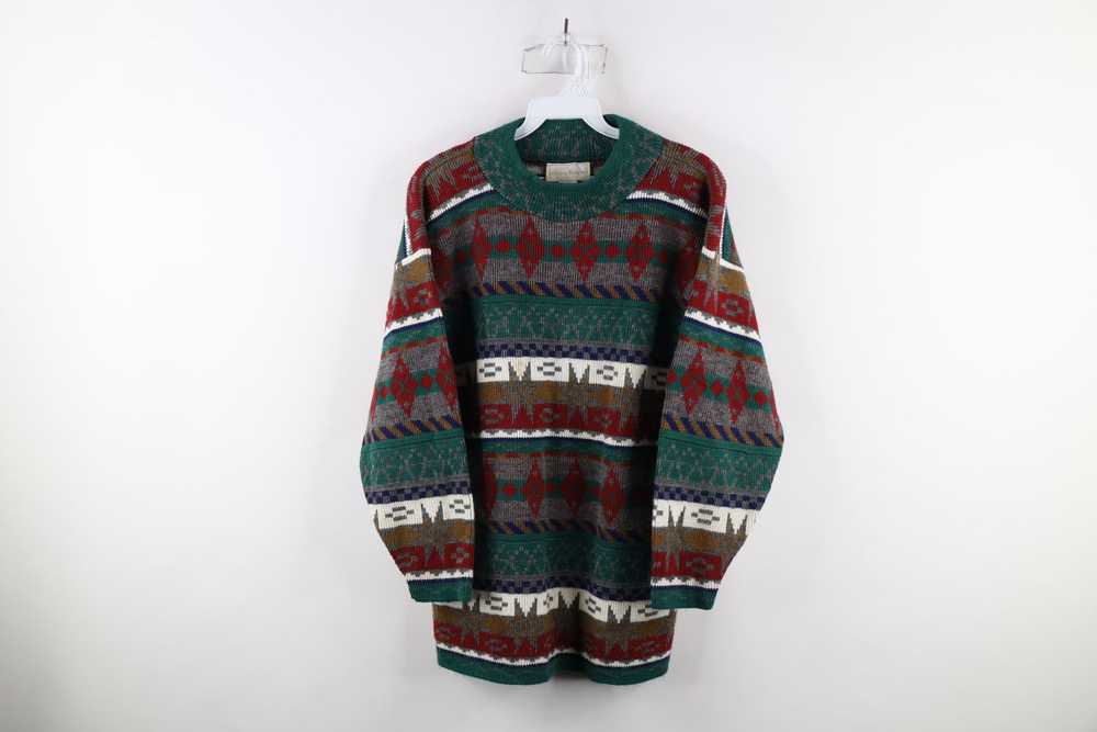 Vintage Vintage 90s Coogi Style Rainbow Fiesta Kn… - image 1