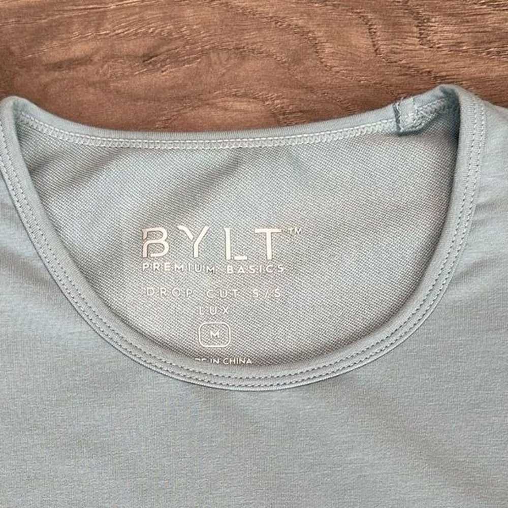 BYLT Drop Cut Lux Blue Short Sleeve Tee Shirt Siz… - image 5