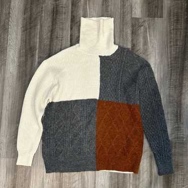 1 Vici Color Block Turtleneck Sweater - Large - image 1