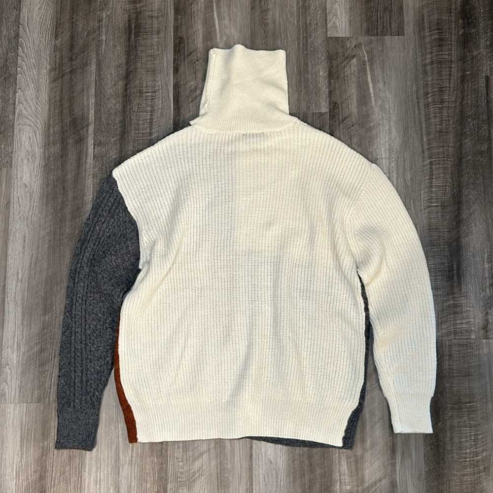 1 Vici Color Block Turtleneck Sweater - Large - image 2