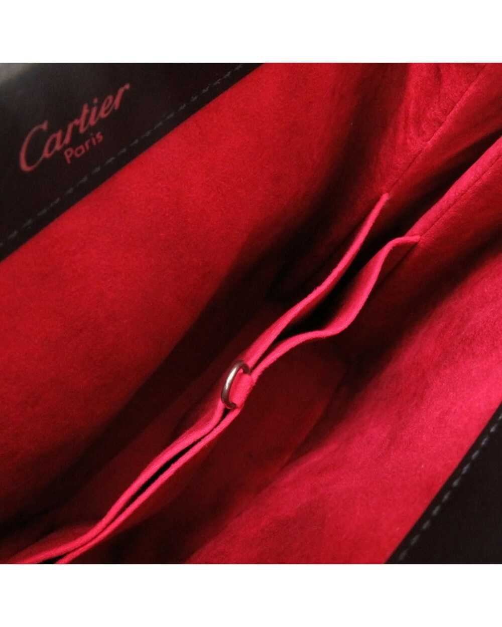 Cartier Exquisite Black Leather Trinity Handbag w… - image 4