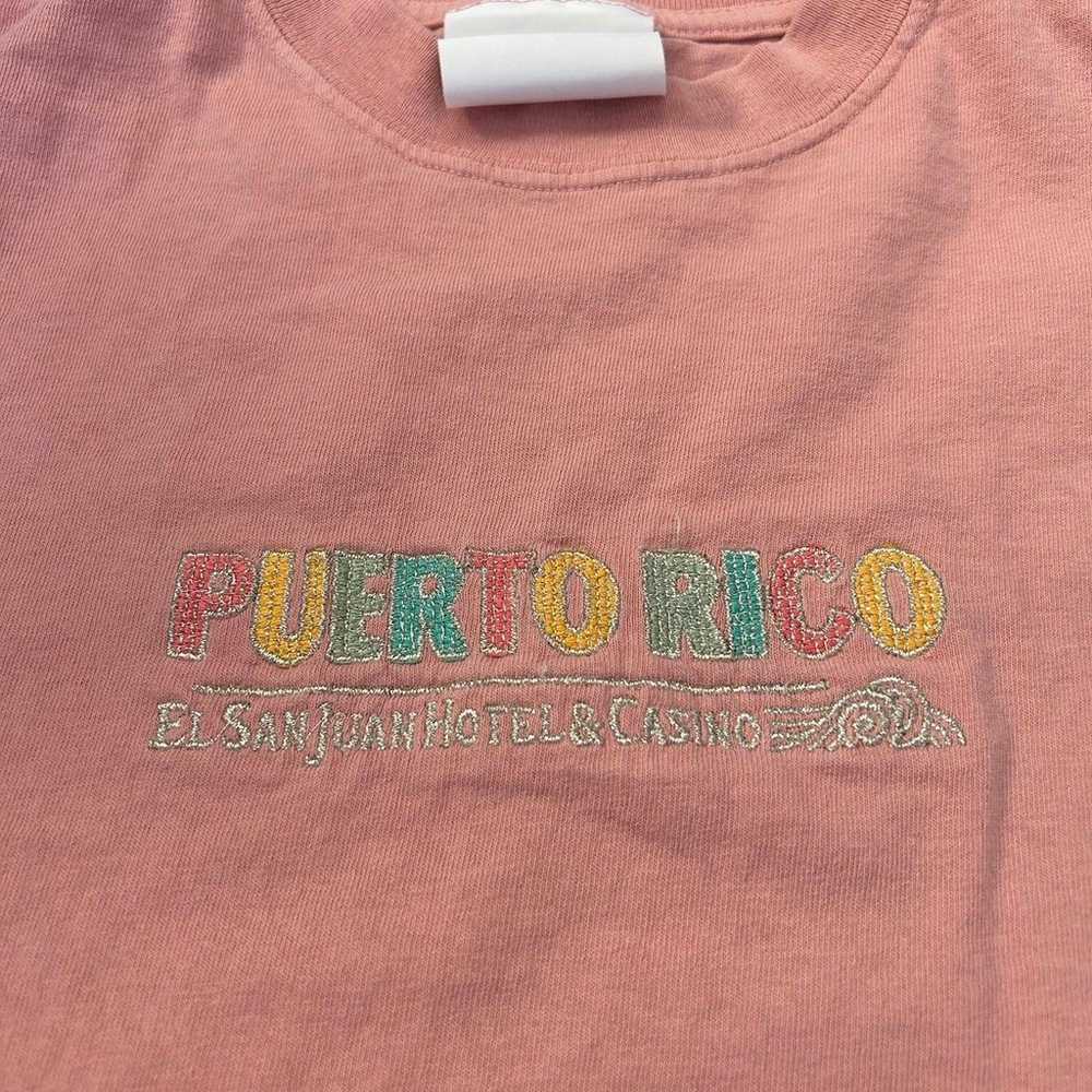 Vintage single stitch puerto rico pink t shirt - image 2