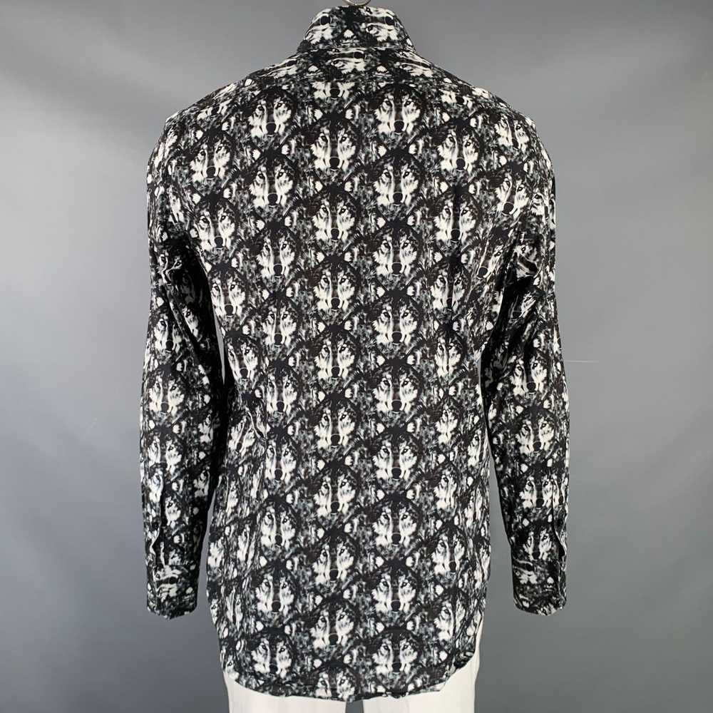 Billionaire Couture Black White Wolf Print Long S… - image 5