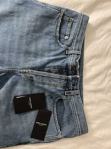 Yves Saint Laurent YSL Denim Jeans with embroidere