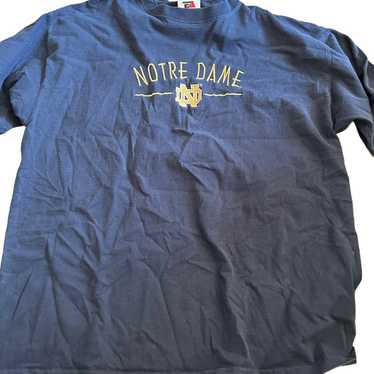 Vintage 90s Notre Dame embroidered mock neck shirt