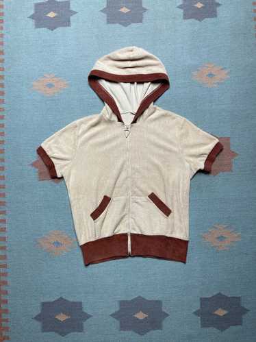 Streetwear × Vintage VTG 70s terry cloth hoodie zi