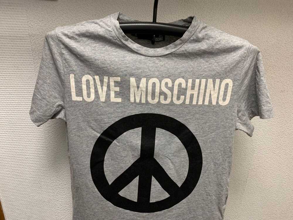 Moschino Love moschino big logo grey t-shirt S sz - image 2
