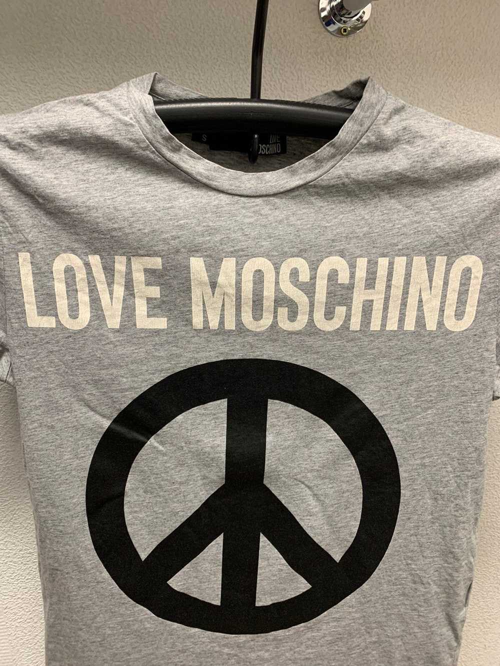 Moschino Love moschino big logo grey t-shirt S sz - image 3