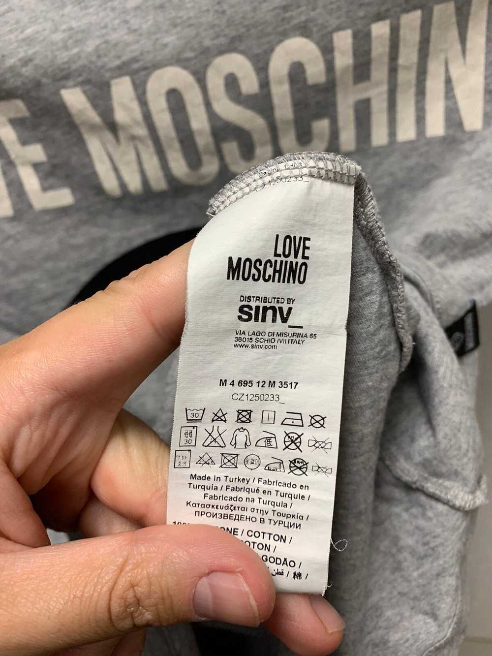 Moschino Love moschino big logo grey t-shirt S sz - image 5