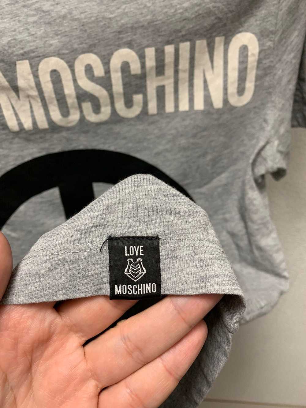 Moschino Love moschino big logo grey t-shirt S sz - image 6