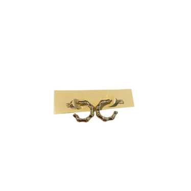 Generic Cute textured huggie hoop earrings gold t… - image 1