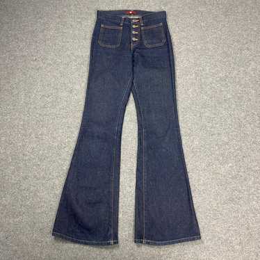 Iris Denim Edge of outlets Seventeen High Rise Dark Blue Wide Flare Jeans