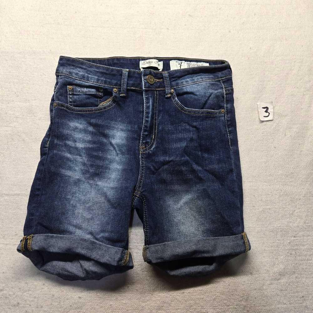 Vintage Indigo Rein Denim Jean Shorts Cuffed Shor… - image 1